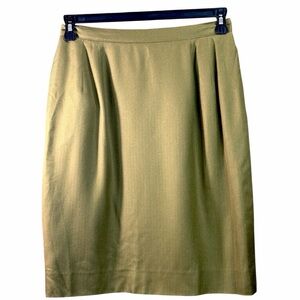 Harve Benard Classic Pencil Dark Olive Green Skirt